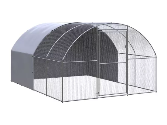 Poulailler d'extérieur 3x4x2 m Acier galvanisé