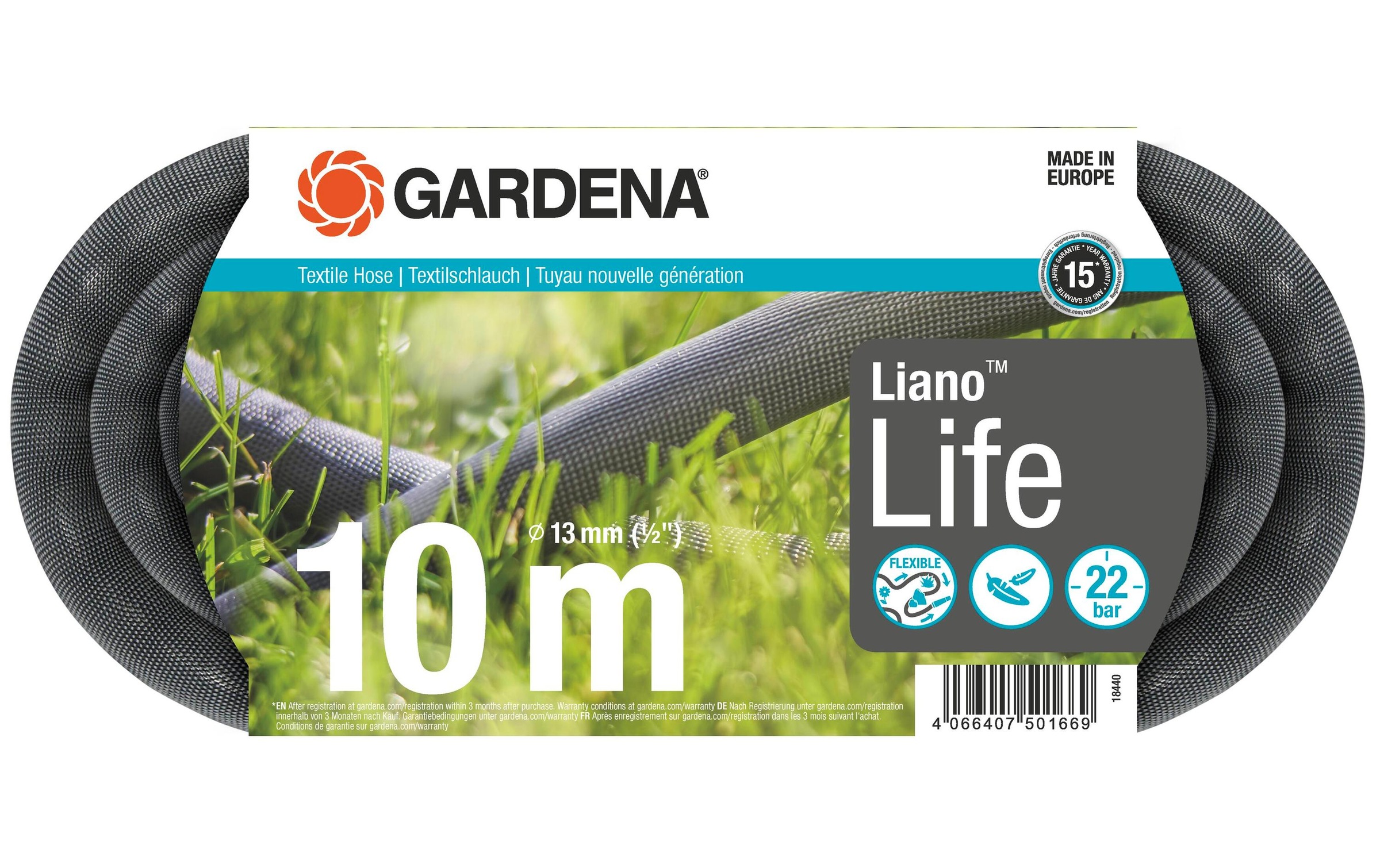 GARDENA Gartenschlauch »Textilschlauch Liano«