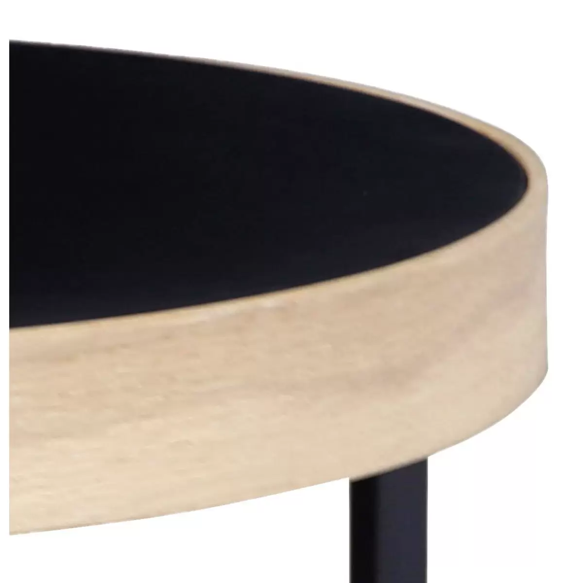 Salontisch rund Tender schwarz,Eiche