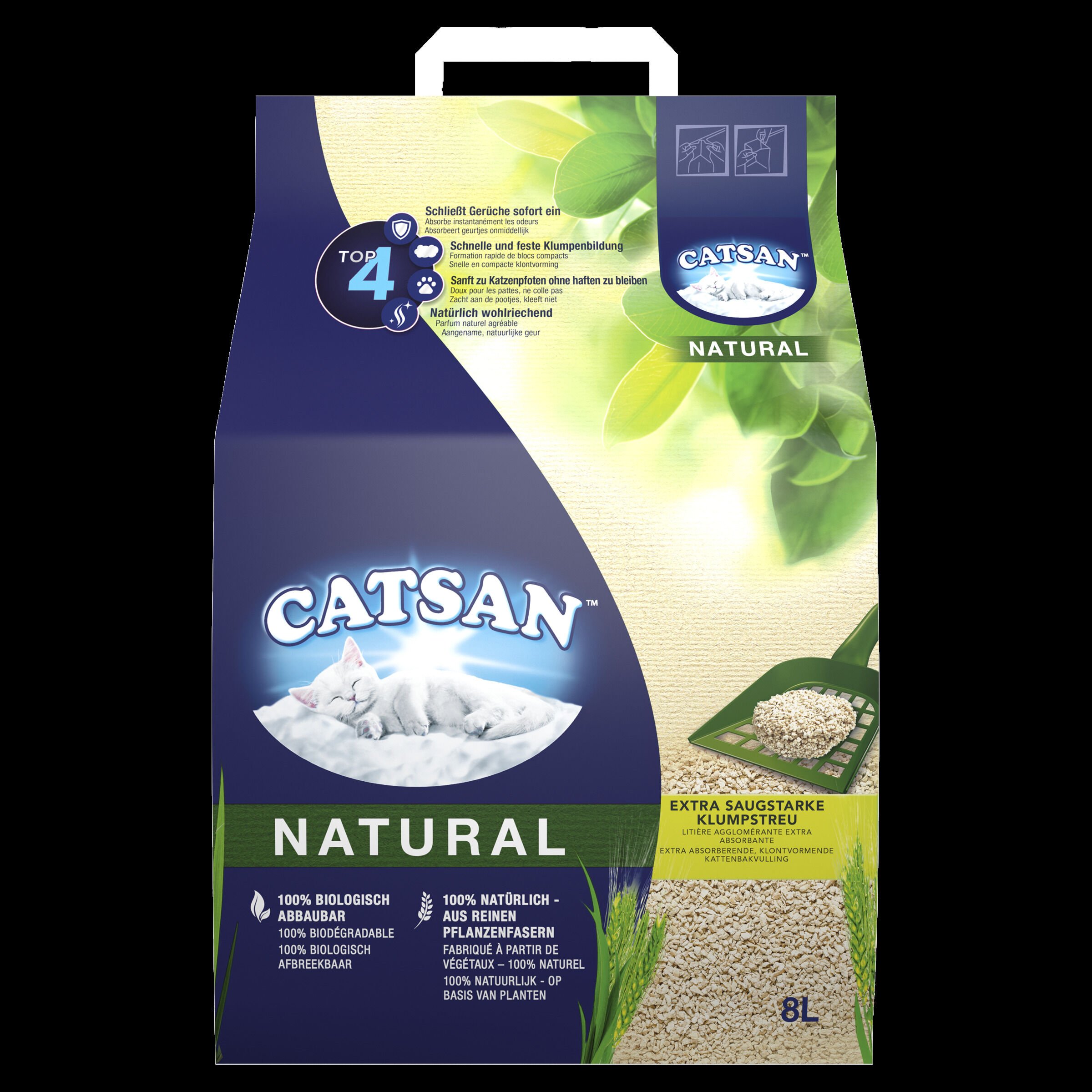 Catsan Natural - Kattenbakvulling - Fijn - 8 Liter