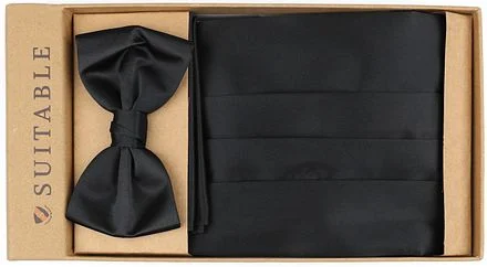 Suitable Cumberband Strik Pochet Set Zwart CU-GALA-BASIC-23.01 kopen