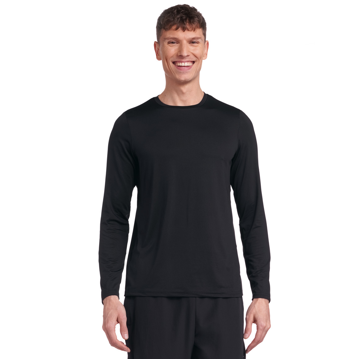 VanVaan Herren Sport-Langarmshirt im Basic-Look schwarz