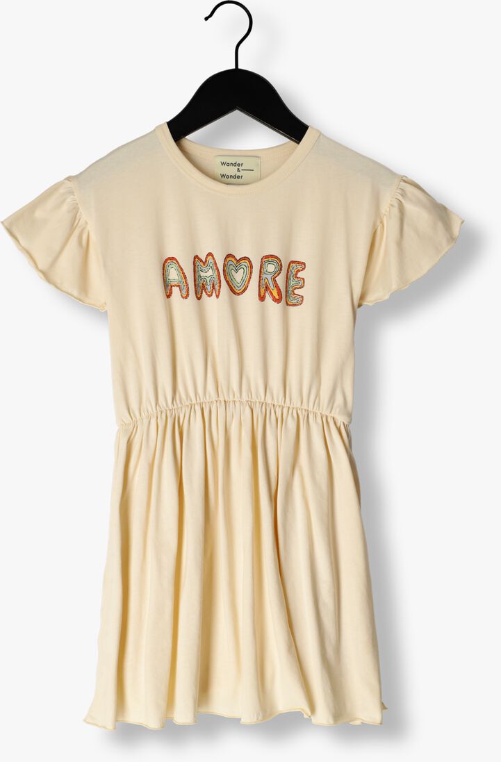 WANDER & WONDER ecru wander & wonder mini jurk bianca dress