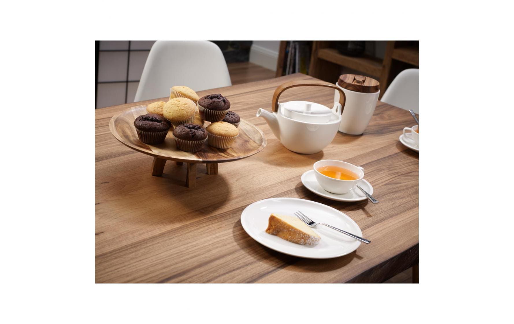 Frühstücks- & Dessertteller Artesano Ø 22 cm, 6 Stück, Weiss<br>Porzellanteller Set