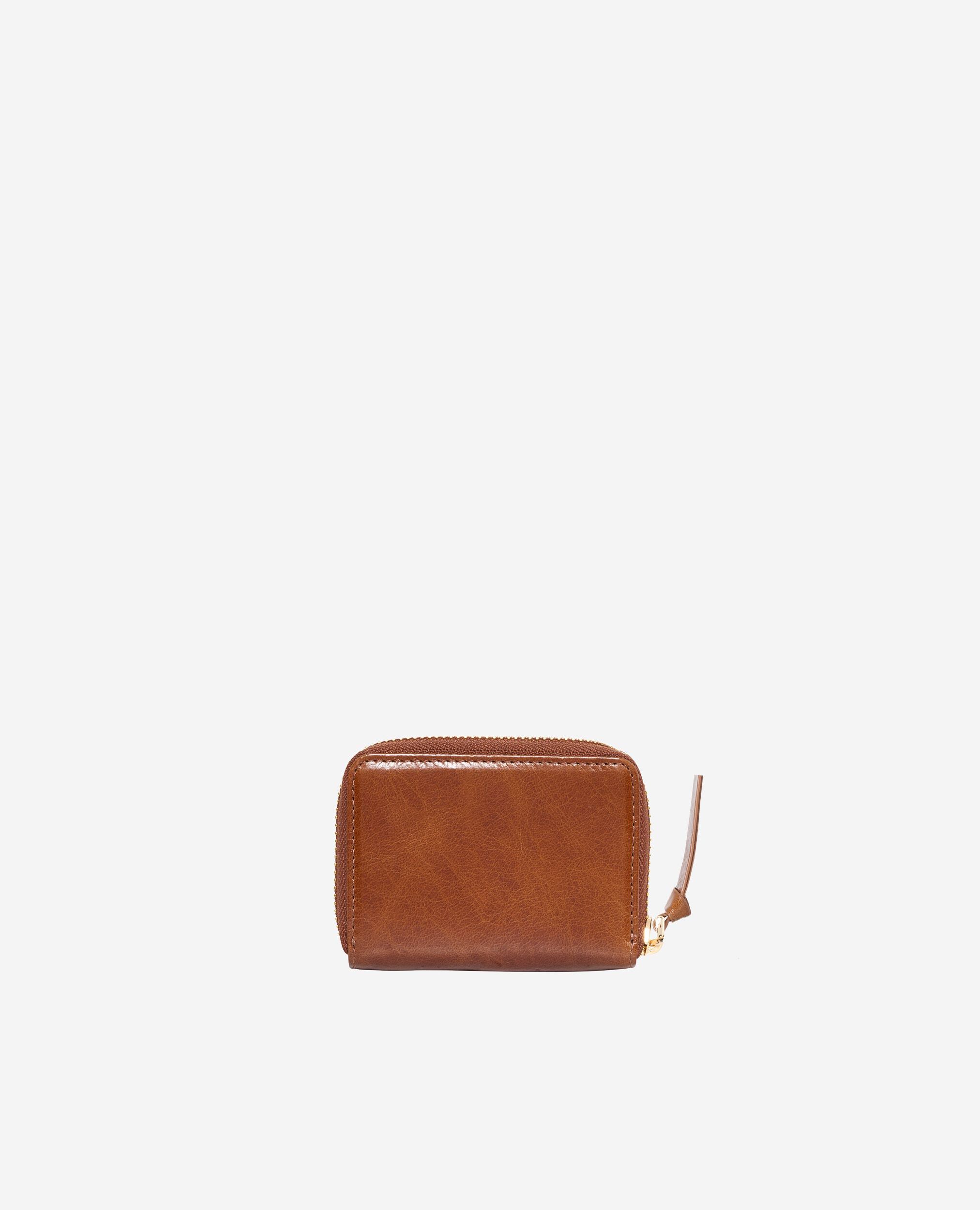 Porte monnaie Amelia en cuir marron
