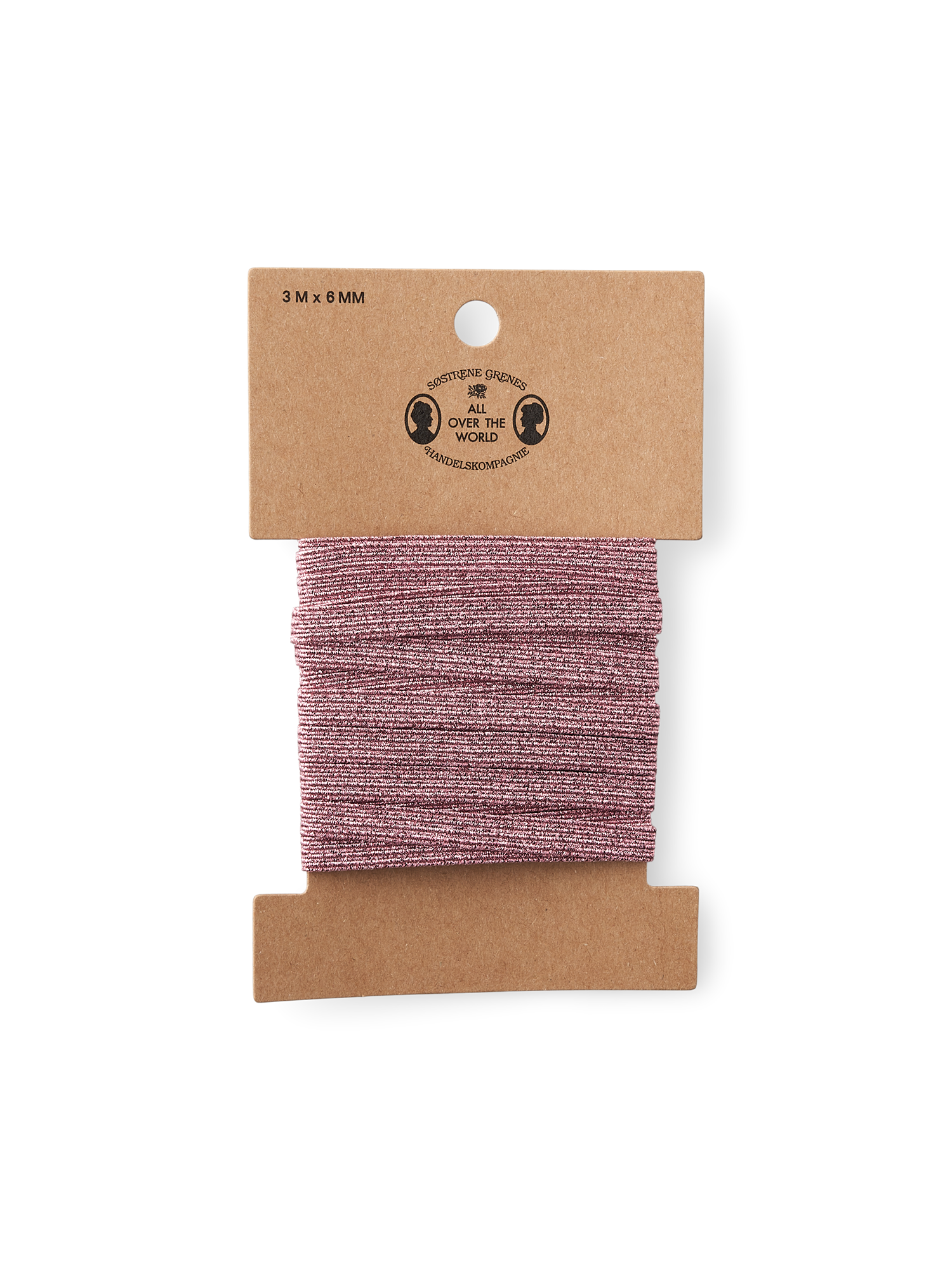 Elastiksnor | 6 mm x 3 m. | Rose