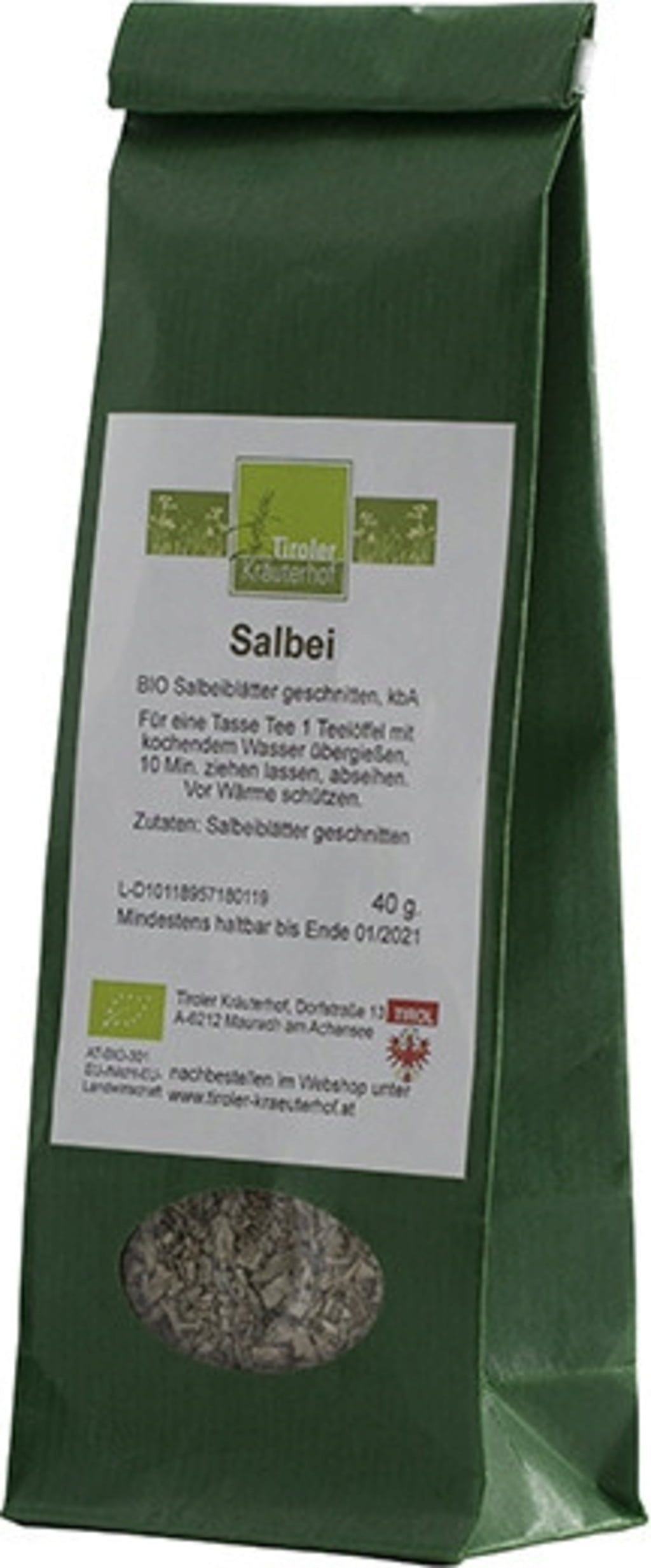 Tiroler Kräuterhof  Bio Tee Salbei, 40 g