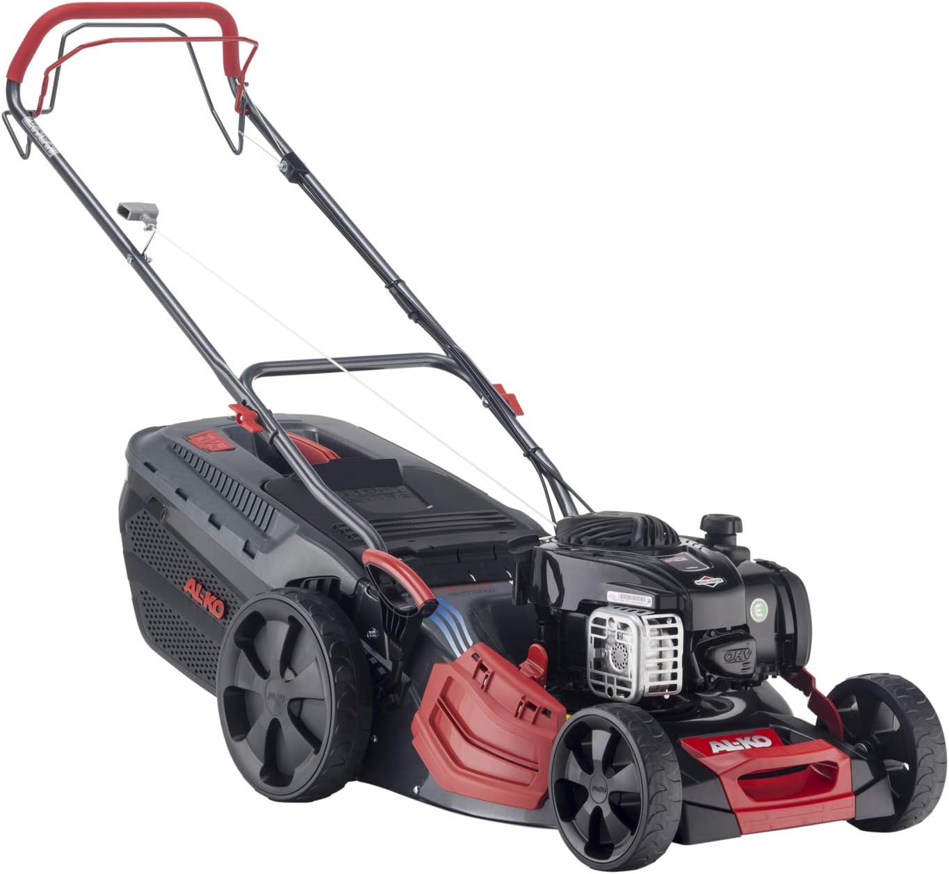 AL-KO Benzin-Rasenmäher Comfort 46.0 SP-B (46 cm Schnittbreite, 2.0 kW Motorleistung, Robustes Stahlblechgehäuse, mit Radantrieb, für Rasenflächen bis 1400 m²)