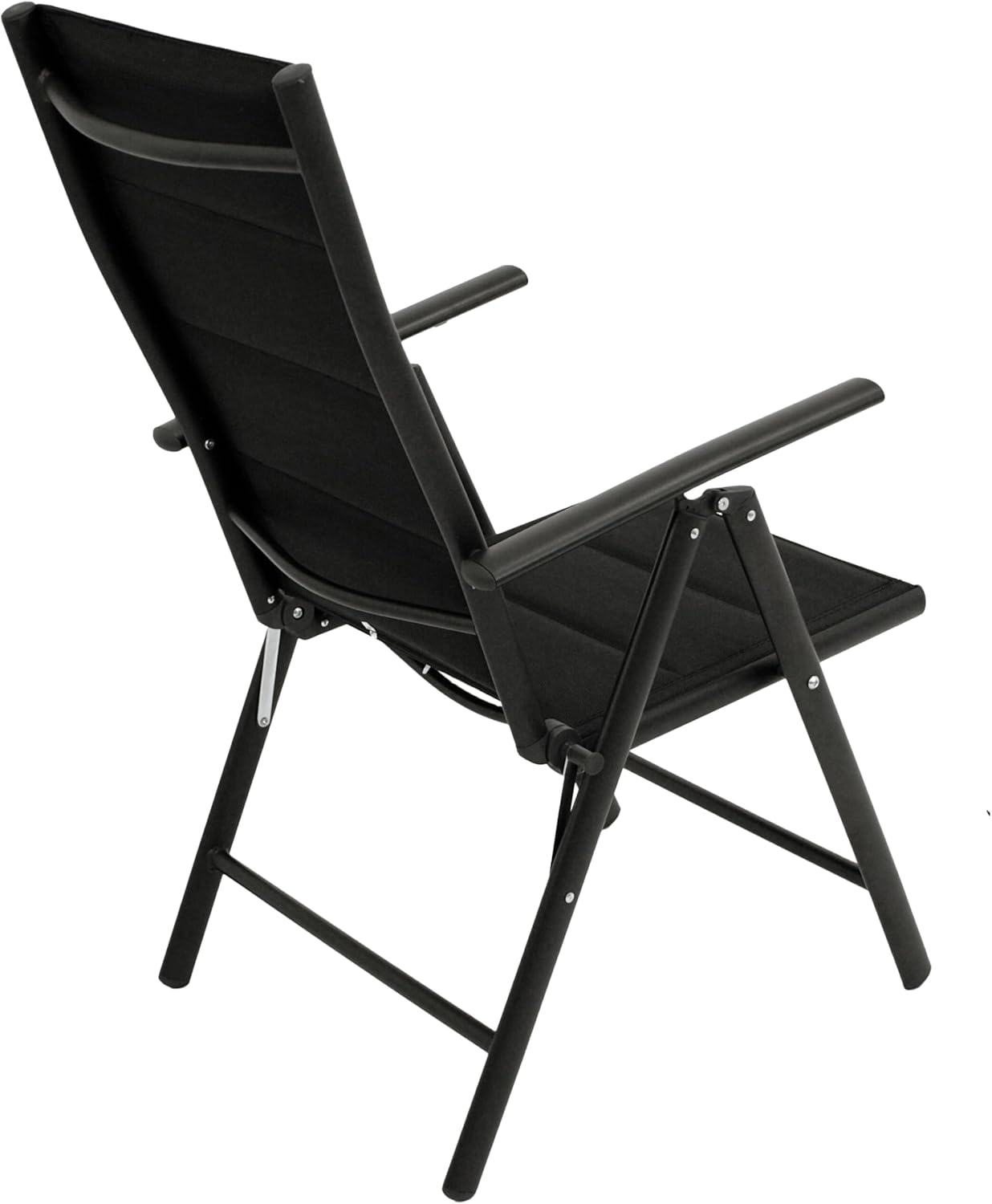 DEGAMO Gartenset Garnitur RIVELLO 9-teilig (8X Klappsessel, 1x Ausziehtisch 150/200x90cm), Alu anthrazit + Akazie geölt