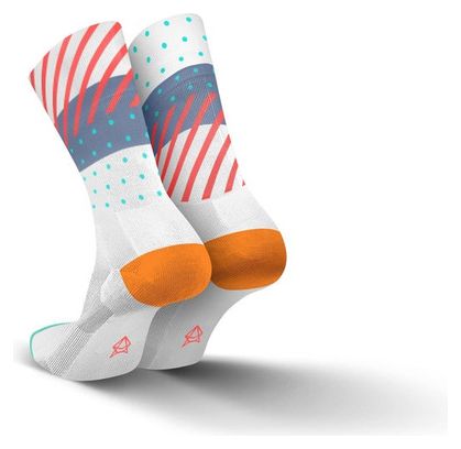 Chaussettes Incylence Wildness Inferno Blanc Rouge Bleu