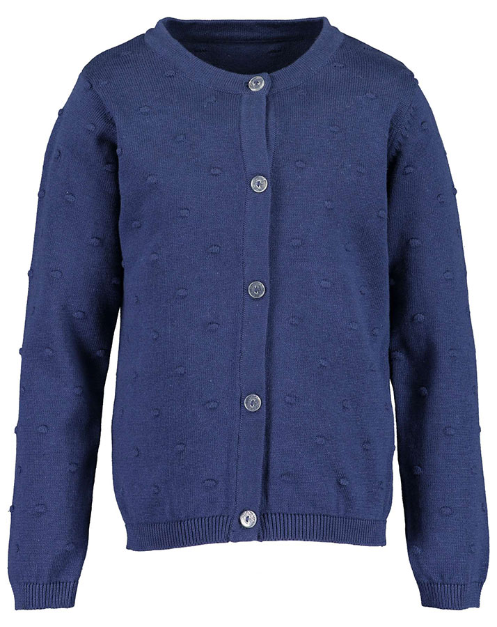 Strickjacke ESSENTIALS – KNITTED DOTS in dunkelblau
