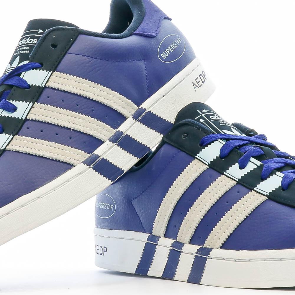 Adidas Baskets Bleu/Blanc Homme Adidas Superstar