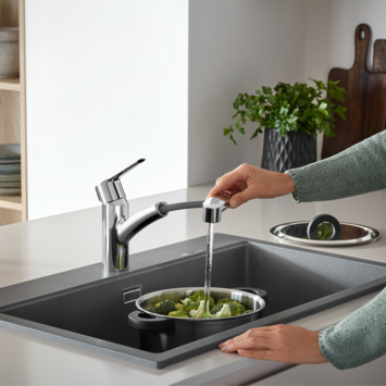Grohe Quickfix keukenkraan Start uittrekbare Dual spray