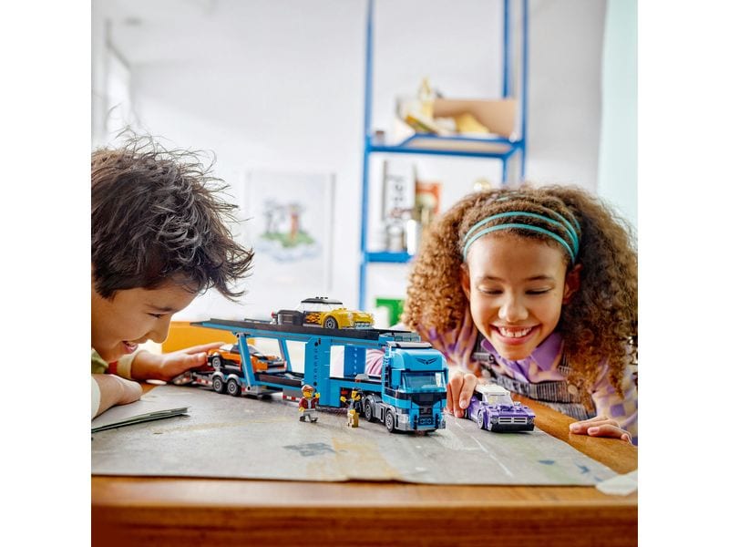 LEGO® City Autotransporter mit Sportwagen 60408 Zugmaschine mit Auflieger und drei coolen Spielzeugautos