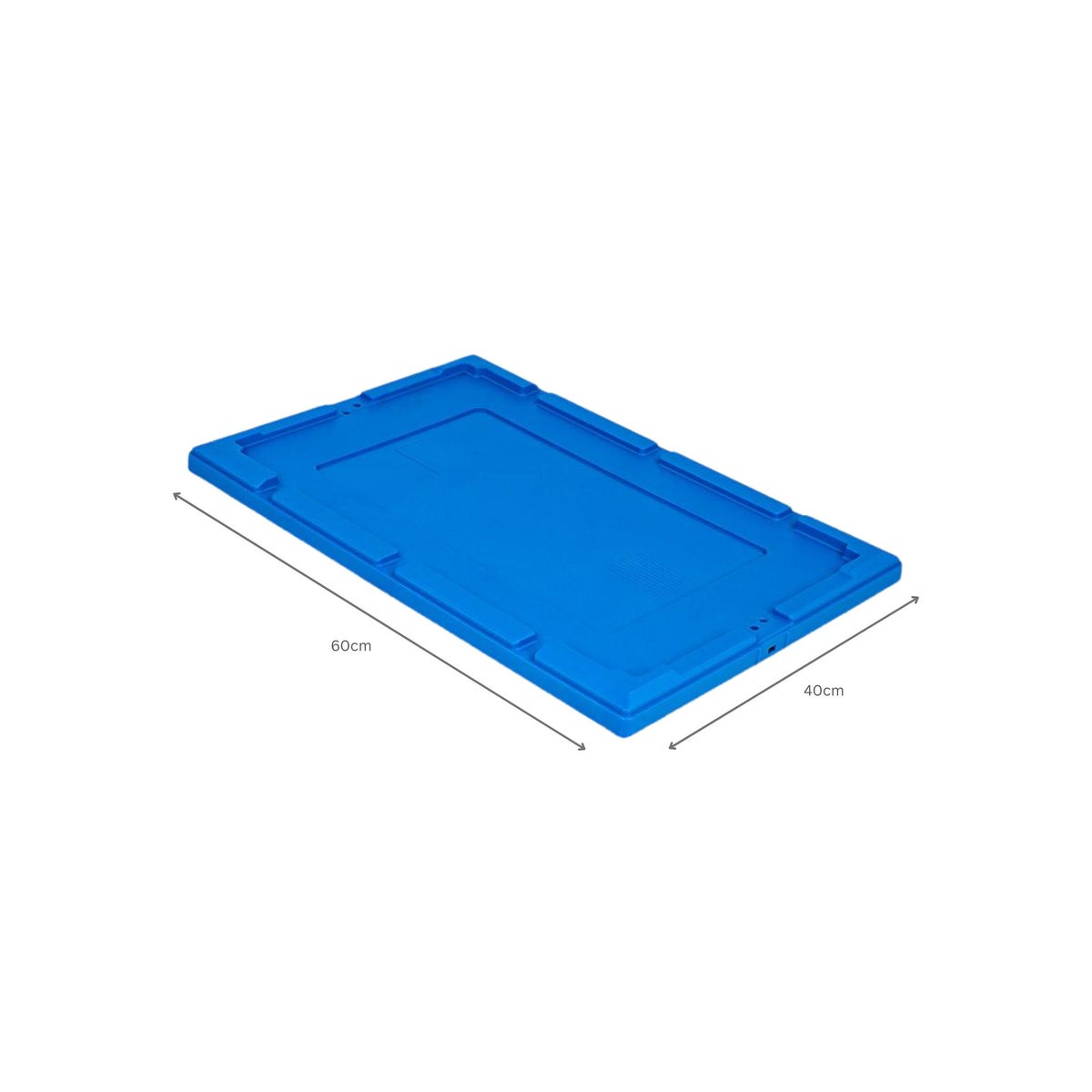 PROREGAL Deksel voor conische herbruikbare stapelbakken, blauw, bxl 40 x 60 cm, opbergdoos, eurobox, transportdoos