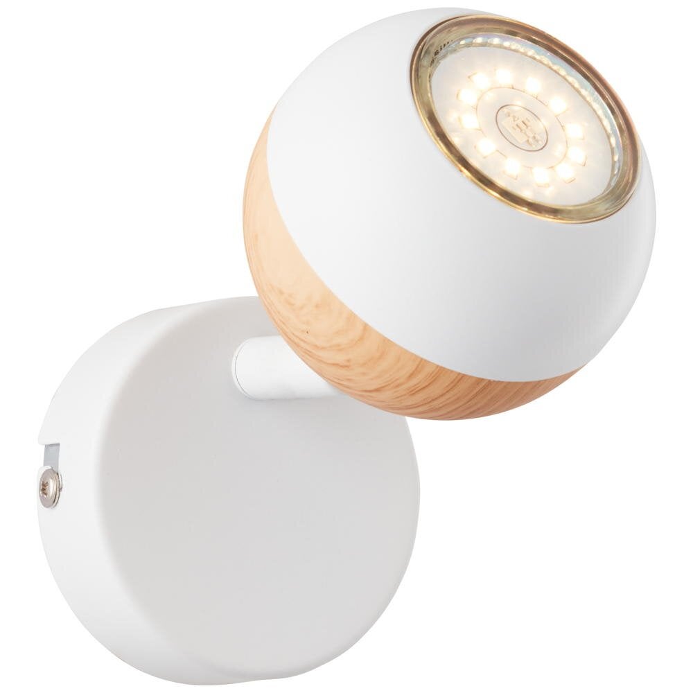 LED wandlamp Scan in wit en natuurlijk licht, 3W, 300lm, GU10