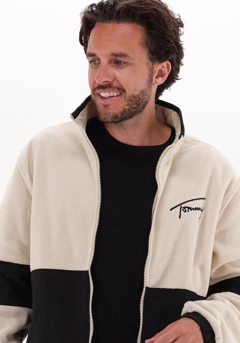 TOMMY JEANS ecru tommy jeans jack tjm mix media retro jacket