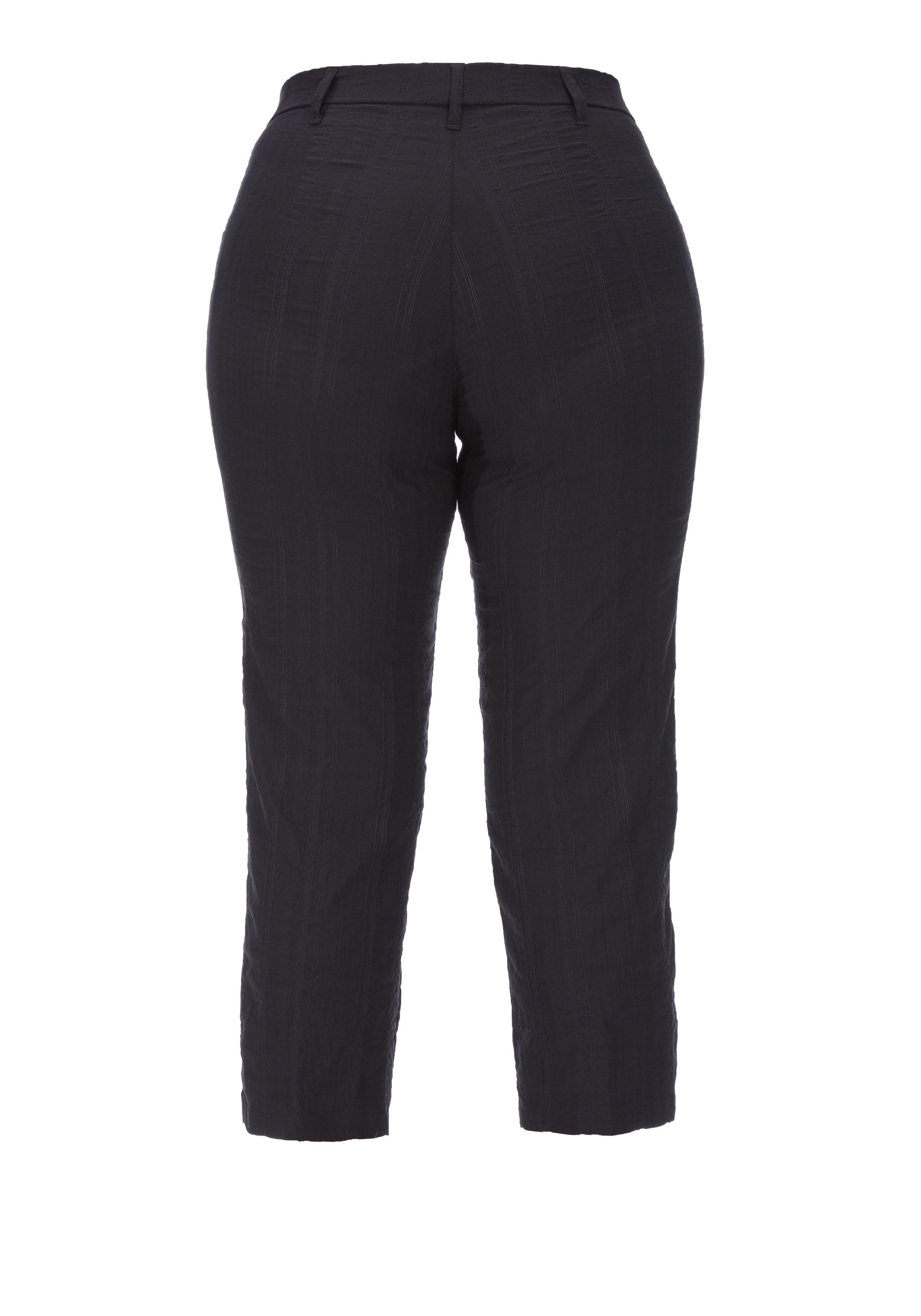 Gerade 7/8-Hose mit Komfortbund, bügelfreie Qualität