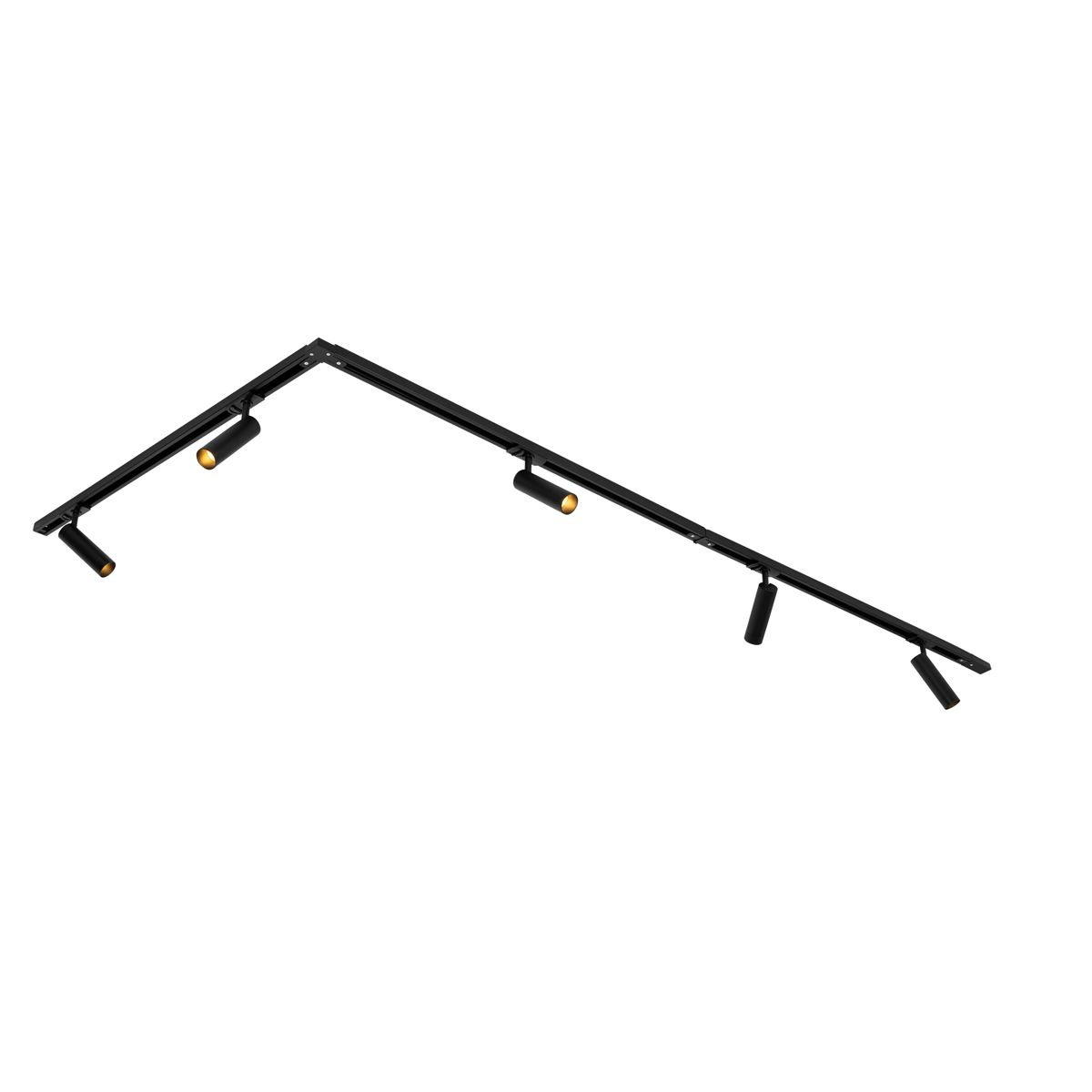 Modern railsysteem met 5 spots zwart 1-fase GU10 35mm - Iconic Jeana Luxe
