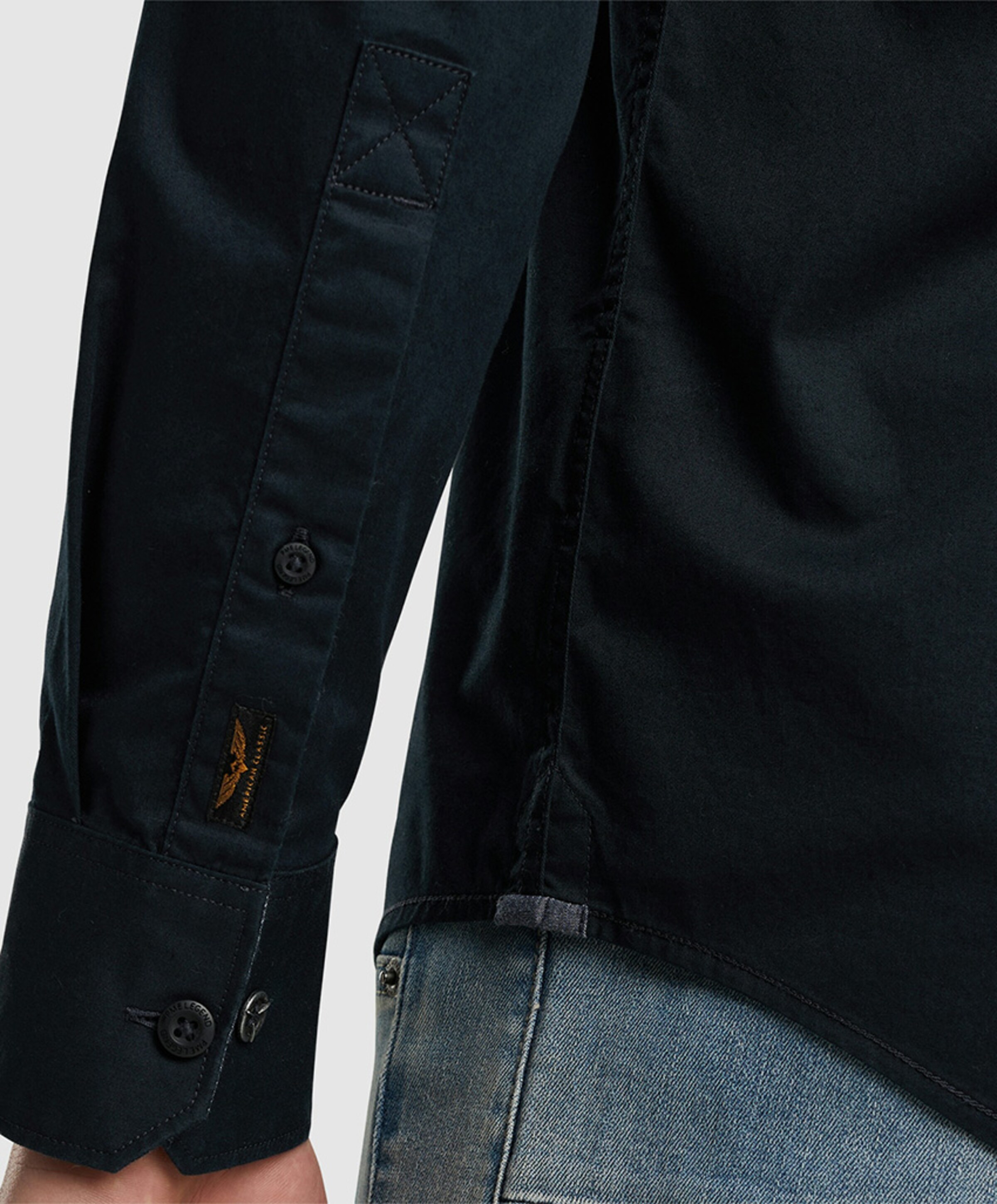 PME Legend Heren overhemd lange mouw blauw