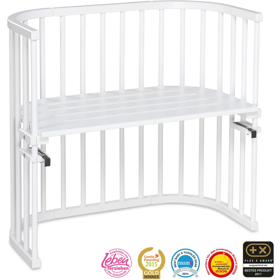 babybay Original Beistellbett weiß mit Matratze Classic Cotton Soft