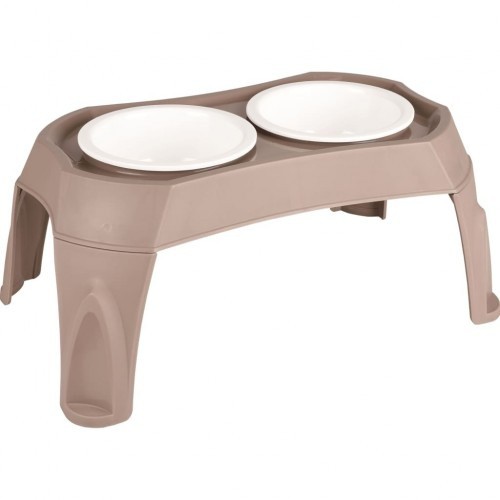 Alimentador para animais de estimação, cinza taupe