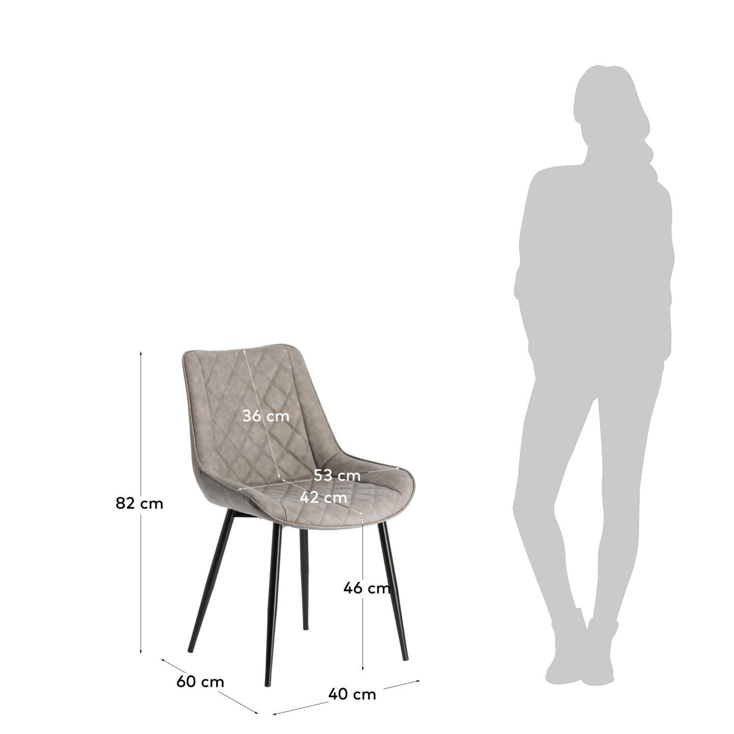 Kave Home Esszimmerstuhl ADELIA 2er Set beige
