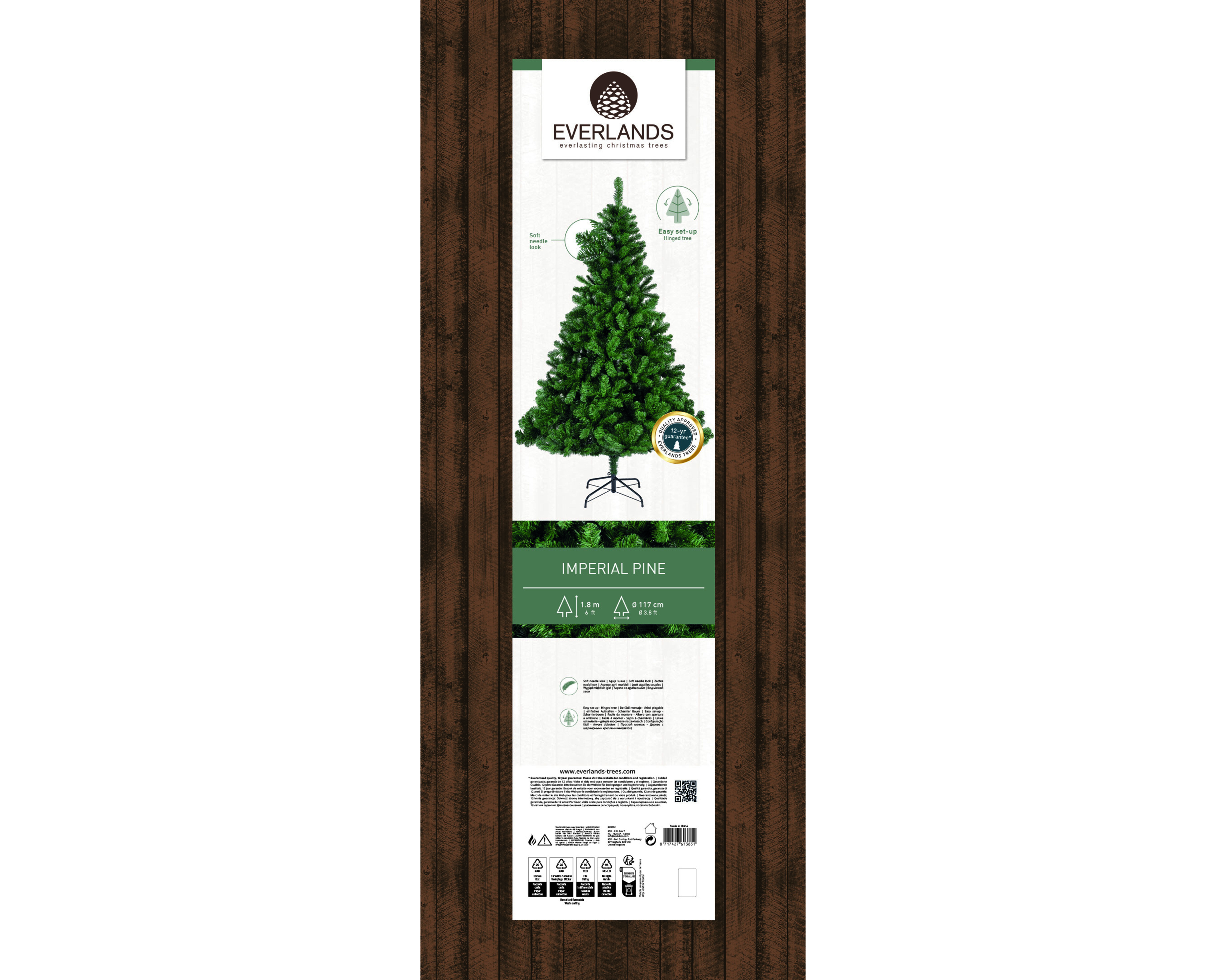 Everlands Imperial - Kunstkerstboom - Groen - 180 cm