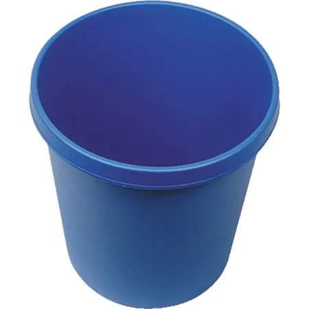 Helit H6105834 Papierkorb, blau, 18l