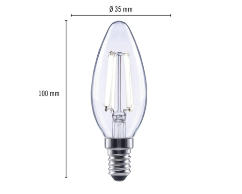 FLAIR LED kaarslamp dimbaar C35 E14/6W(60W) 806 lm 4000K neutraal wit helder