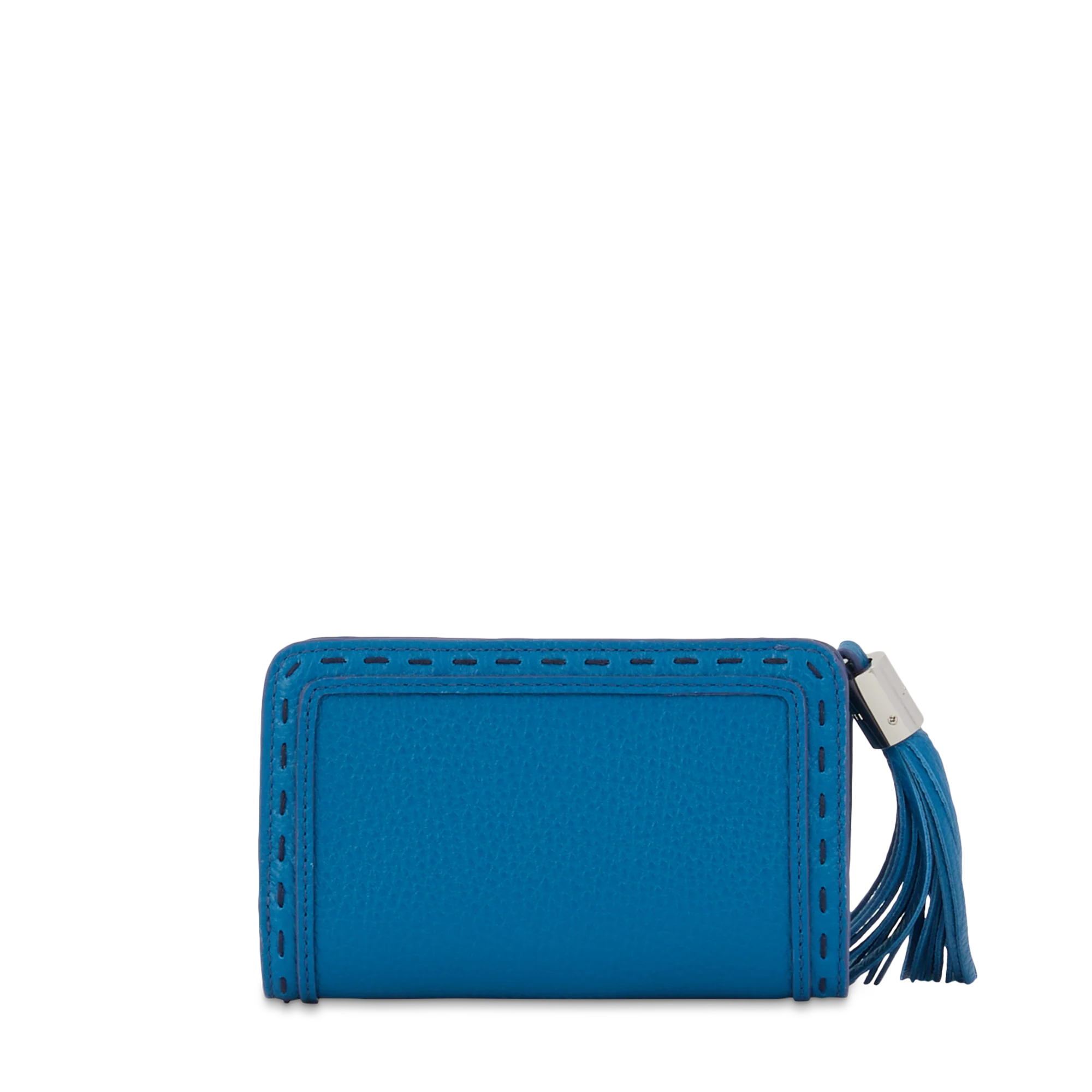Portefeuille rectangulaire compact zippé Premier Flirt de Lancel-Cobalt
