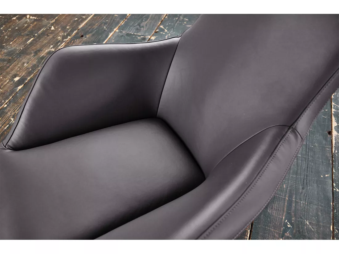 Fauteuil - Gris cuir - CAVAL