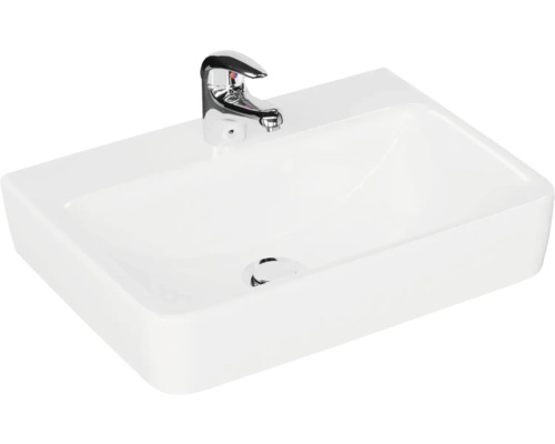 Pelipal Quickset 328 badkamermeubelset, BxHxD 80 x 200 x 39 cm, grafiet getextureerd front (horizontaal patroon), met keramische wastafel en wandkast 328.050002