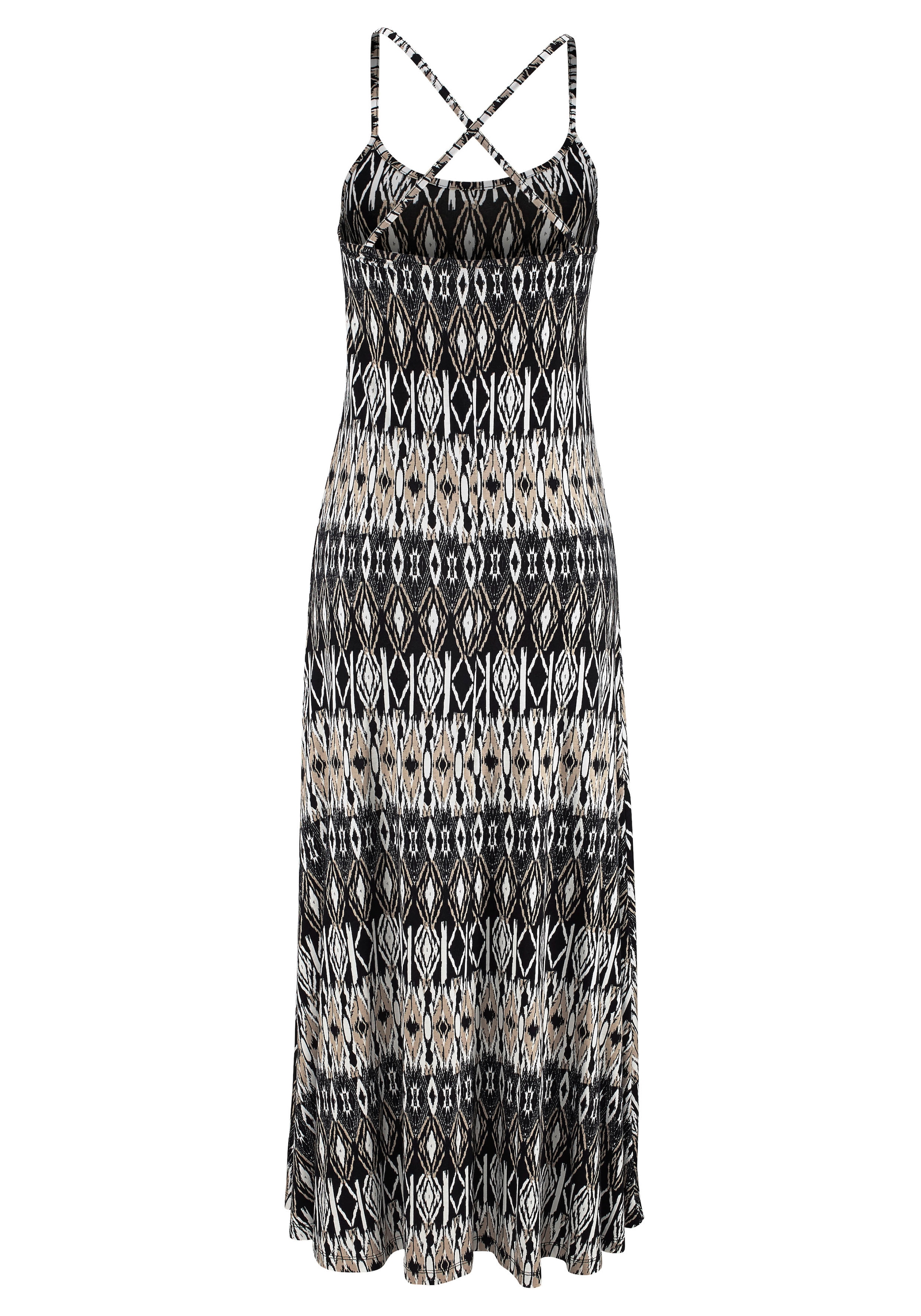 LASCANA Maxikleid mit Ethnodruck, Sommerkleid, Strandkleid,