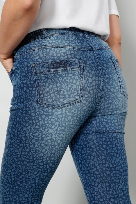 Jeans, Slim Fit, Animalprint, 5-Pocket