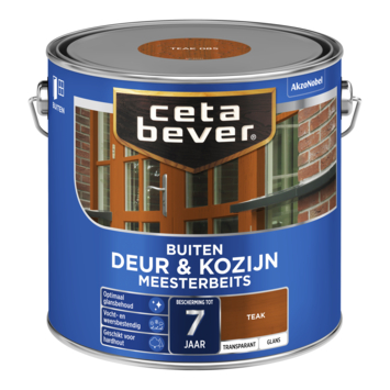CetaBever Meesterbeits Deur & Kozijn glans transparant teak 2,5 liter