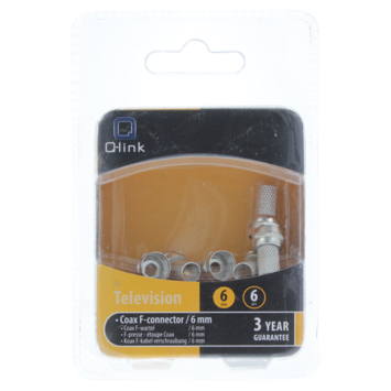 Q-Link coax F-wartel 6 mm 6 stuks