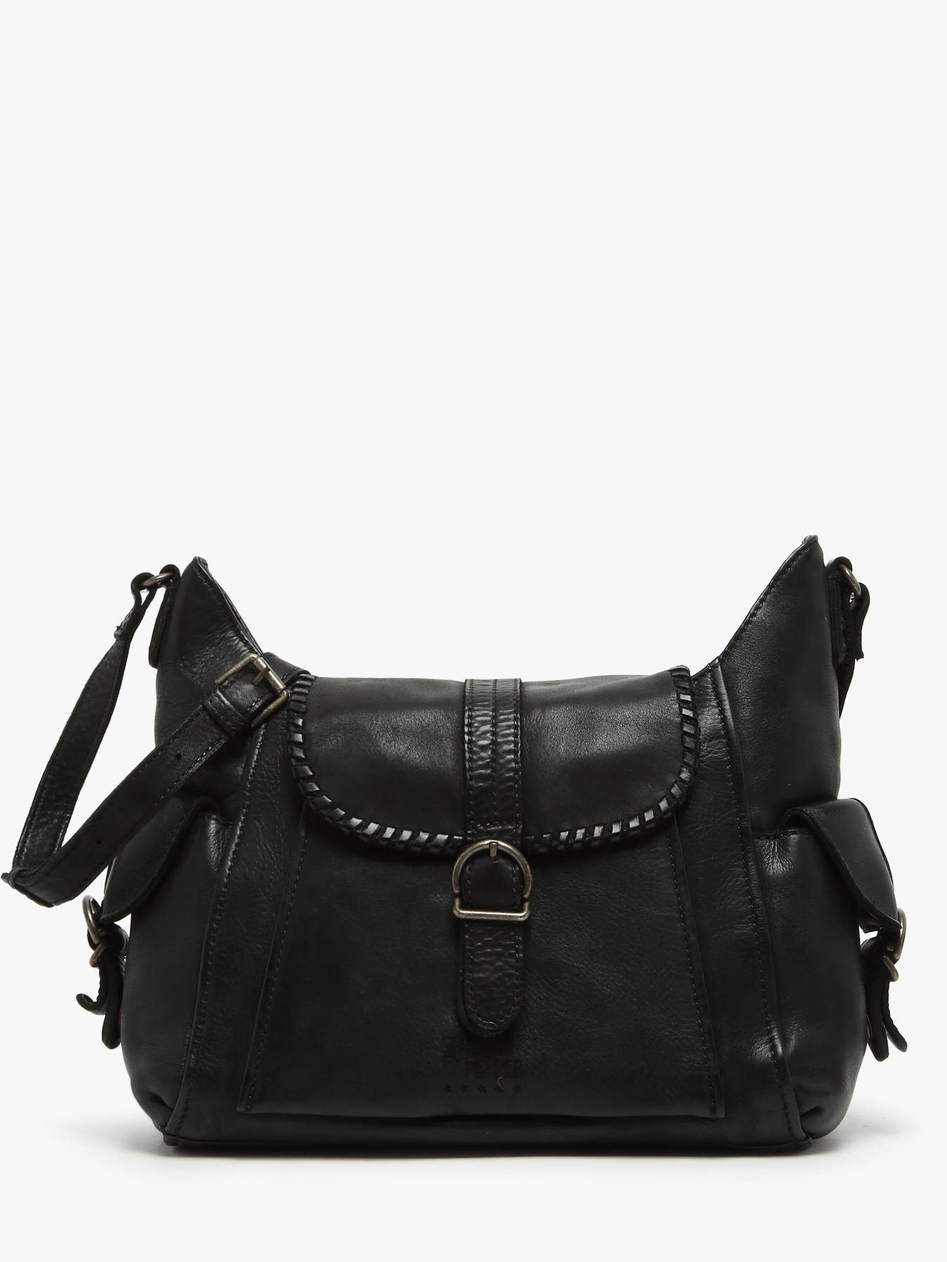 Sac bandoulire Utility cuir BASILIC PEPPER