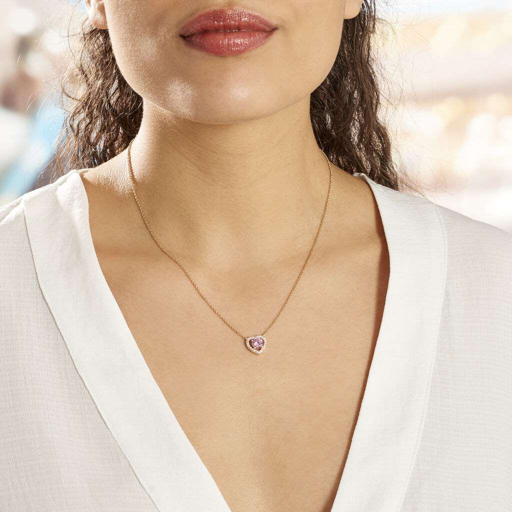Collier Plaqué Or Jaune Alais Oxyde De Zirconium