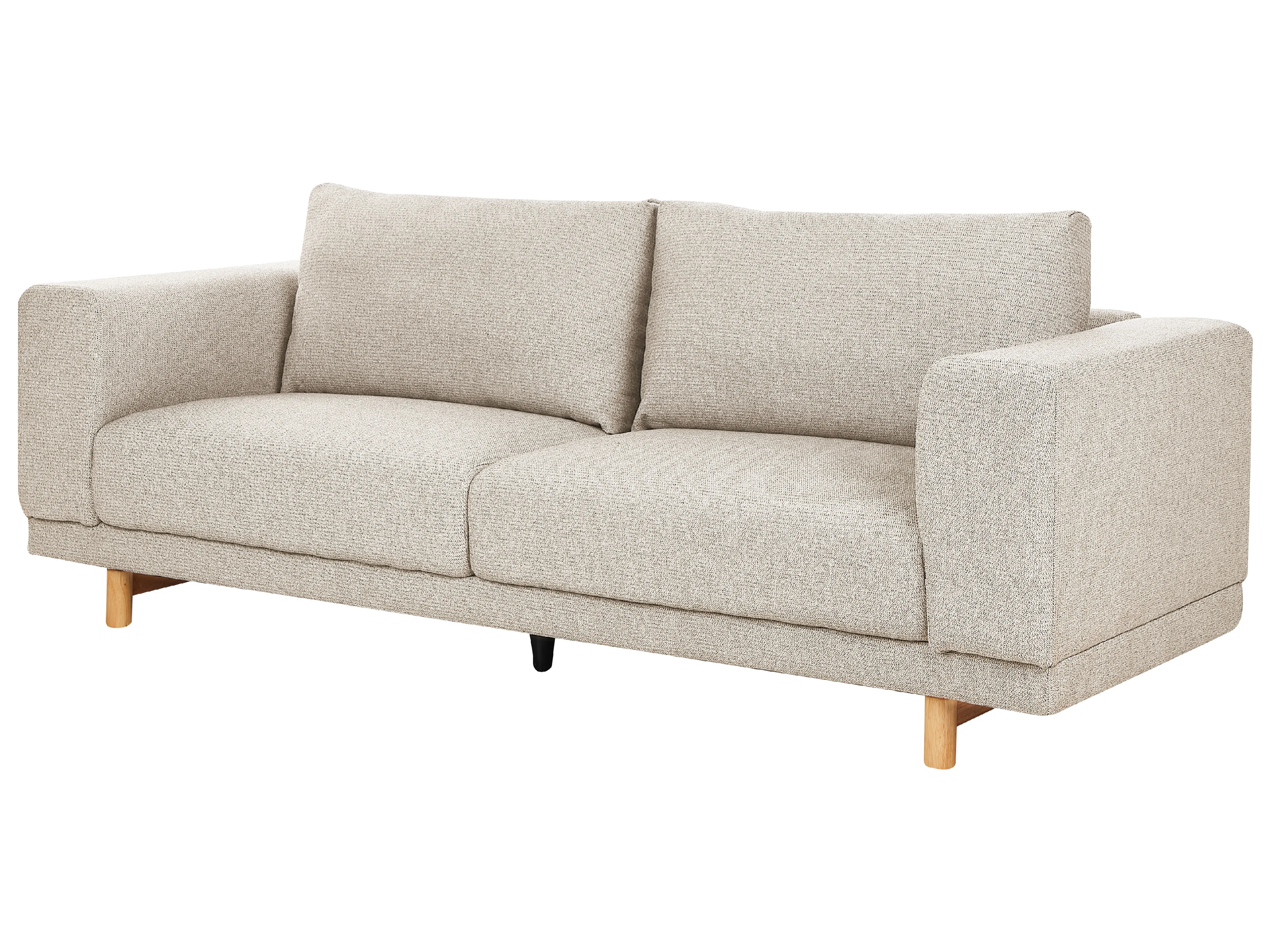 Bank 3-zits NIVALA Stof Lichtbeige