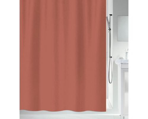 Spirella Primo Textil douchegordijn, 180 x 200 cm, terracotta