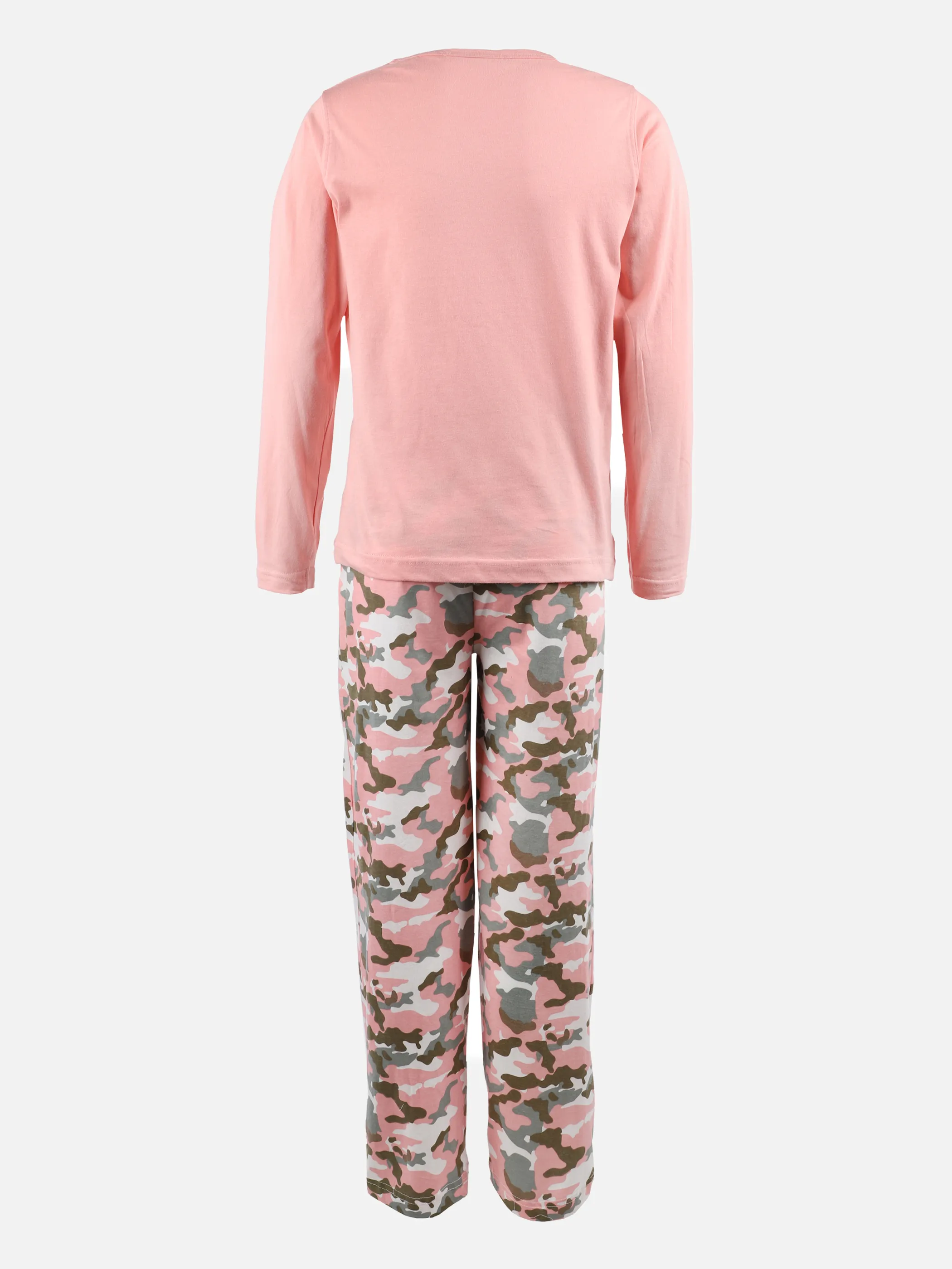 Mädchen Pyjama mit Print und Camouflagemuster