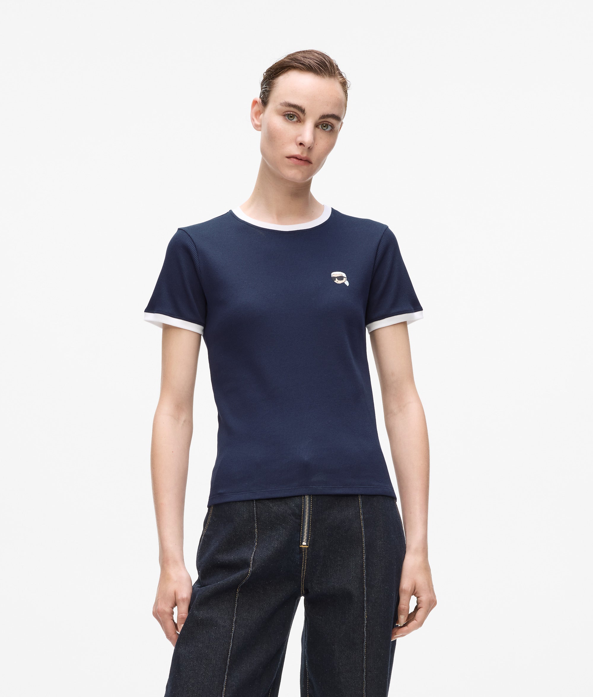 IKON slim fit rib T-shirt