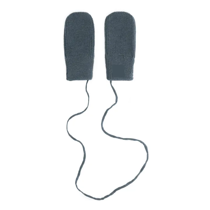 Gray Label Moufles en Maille Bébé | Bleu gris