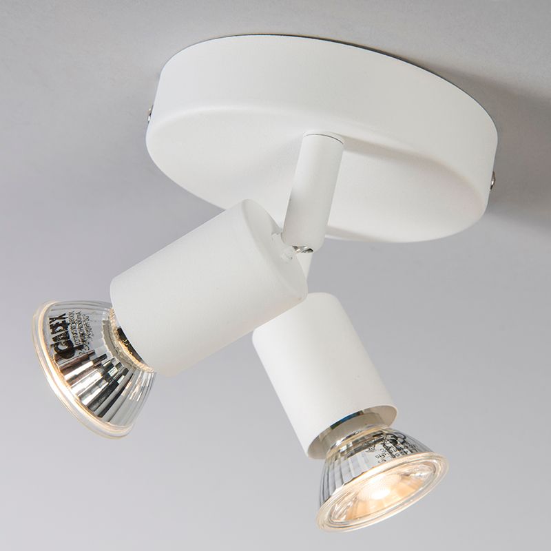 Moderne spot wit kantelbaar rond 2-lichts - Jeany