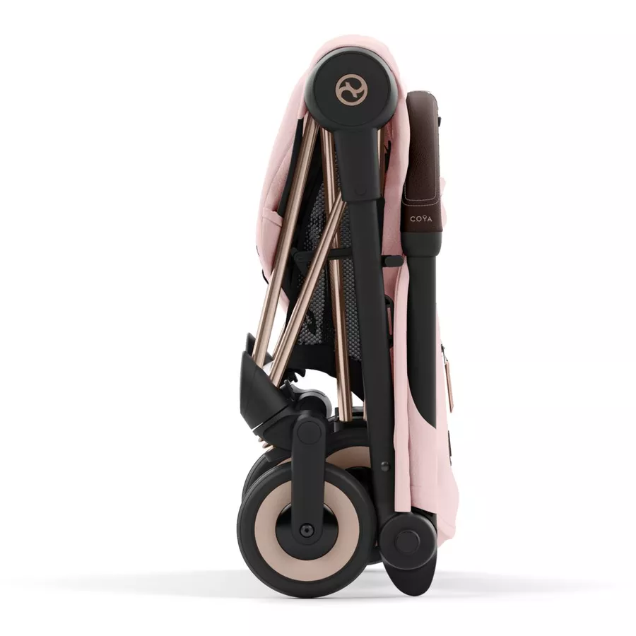cybex PLATINUM Buggy Coya Rosegold Peach Pink inklusive Babyschale Cloud T I-Size Sepia Black und Adapter