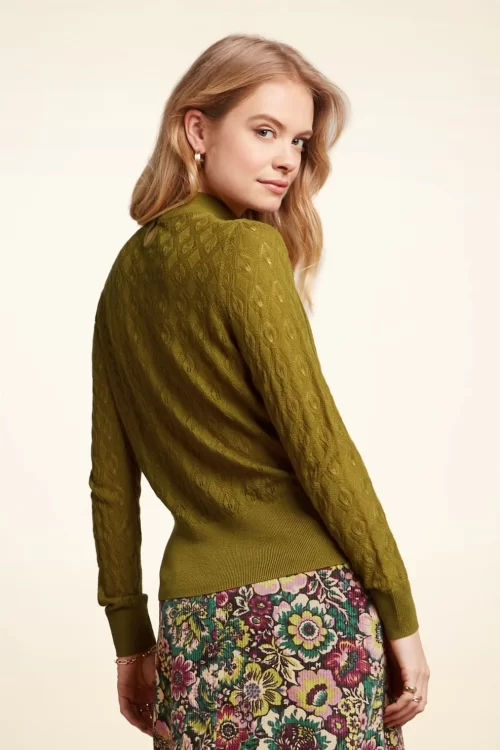 King Louie Agnes Turtle Appleton top in chartreuse