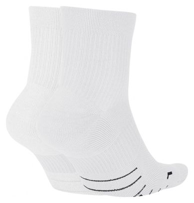 Chaussettes (Pack de 2) Nike Multiplier Blanc Unisex