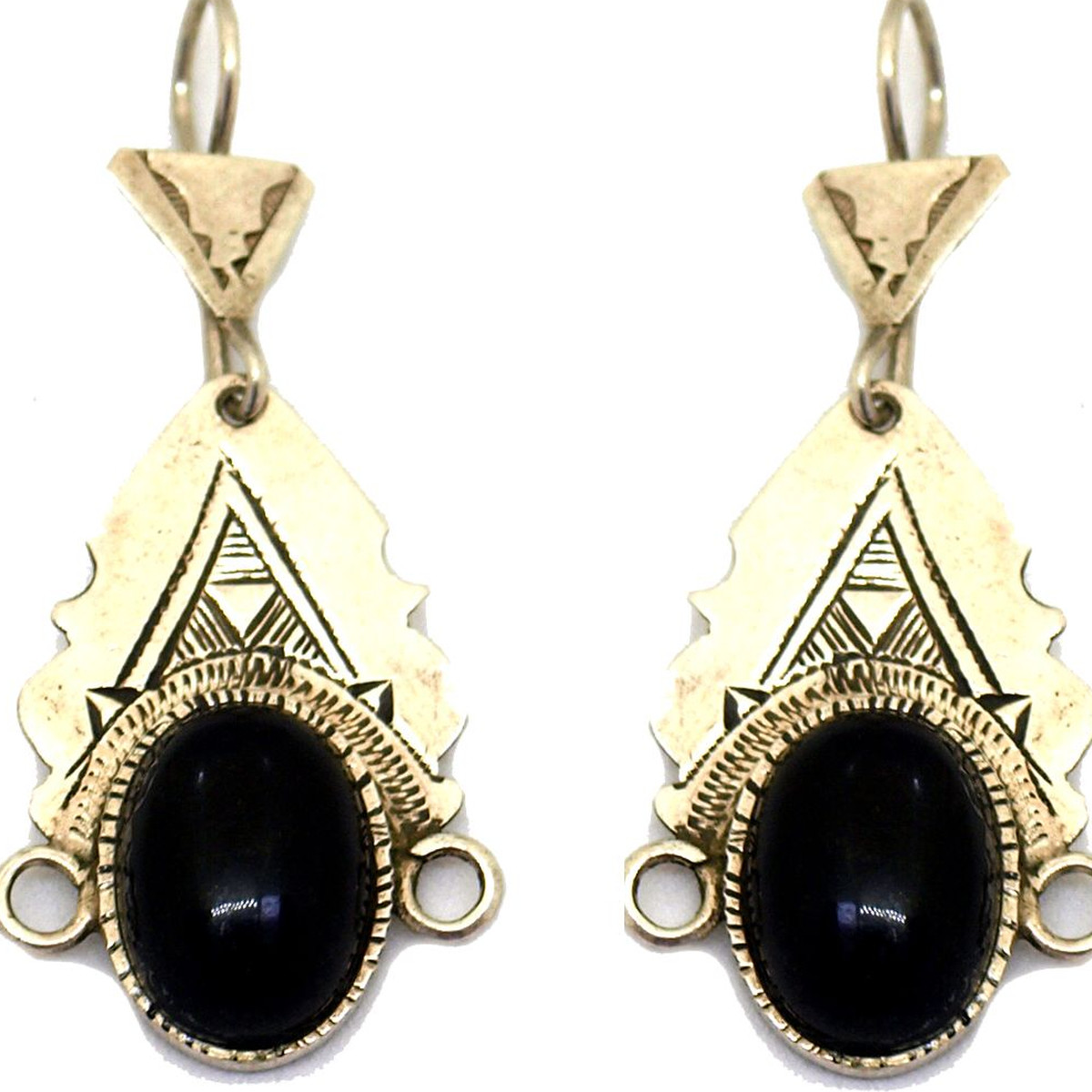boucles d'oreille déesse touareg noir