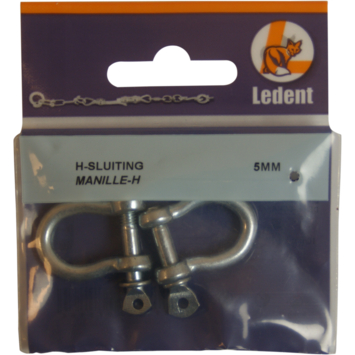 Ledent harpsluiting verzinkt 5 mm (2 stuks)